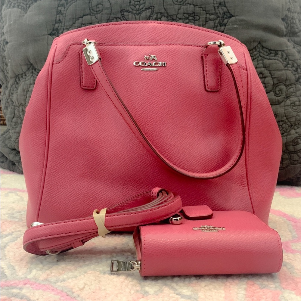 NEW Pink Coach Purse and Wallet